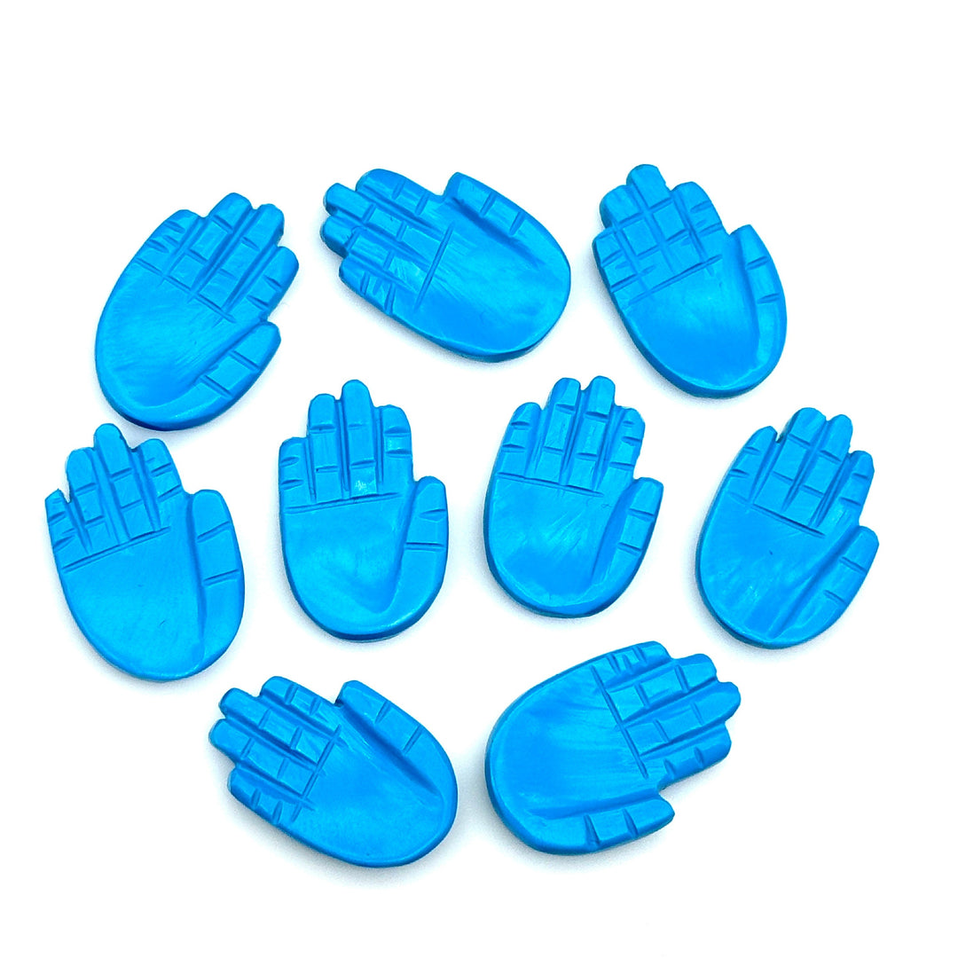 Blue Turquoise Hamsa Shape Carving Gemstones, 25 MM Palm Shape Gemstone, Healing Power Of Hamsa, Hand Carved Jewelry Making Charms