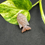 Load image into Gallery viewer, Rare Find Natural Peach Moonstone Handmade Carving Fish ~ Fish Shape Carving Gemstone Hand Carved Fish For Jewelry Only 1 Piece25X15mm