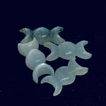 Load image into Gallery viewer, 2,3,4,5 Pcs Natural Grey Moonstone Hand Carved Triple Moon Shape, Carved Triple Moon Shape Gemstone For Jewellery, 22X10 mm