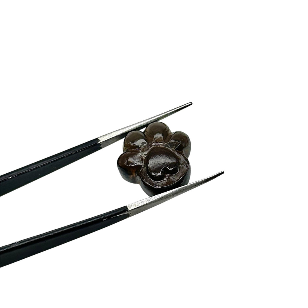 Natural Smokey Quartz Dog Paw Carving, AAA+ Quality Gemstone Paw Carving, 13 MM Little Paw Charm, Gift For Dog Lover, Dog Pendant For Gift