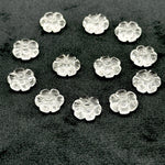 Load image into Gallery viewer, Natural Crystal Quartz Flower Shape Carved Gemstone, Flower Shape Carving, Carved Gemstone For Jewlery 12 mm, Craft Making Flower Charm