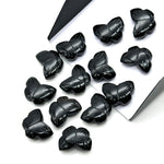 Load image into Gallery viewer, Natural Black Onyx Butterfly Shape Beads, AAA Black Onyx Hand Carved Butterfly Briolettes, Gemstone Carvings, 13 MM Mini Butterfly Charms