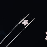 Load image into Gallery viewer, Miniature Stars, Natural Rose Quartz Faceted Carved Star Beads, Star Shape Gemstone for Jewelry, 8 mm Star Shape Briolette's, Star Charms