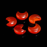 Load image into Gallery viewer, Natural Carnelian Cresent Moon Shape Beads18 MM, Orange Carnelian Half Moon Briolette's, Jewelry Making Hand Carved Smooth Gemstone Charms,