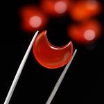 Load image into Gallery viewer, Natural Carnelian Cresent Moon Shape Beads18 MM, Orange Carnelian Half Moon Briolette's, Jewelry Making Hand Carved Smooth Gemstone Charms,