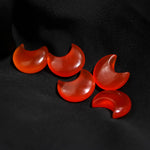 Load image into Gallery viewer, Natural Carnelian Cresent Moon Shape Beads18 MM, Orange Carnelian Half Moon Briolette's, Jewelry Making Hand Carved Smooth Gemstone Charms,