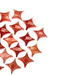 Load image into Gallery viewer, Strawberry Quartz Ninja Star Shape Carving Beads, Fancy Star Shape Gemstone Beads, 11X15 MM Jewelry Making Star Shape Briolettes Loose Beads