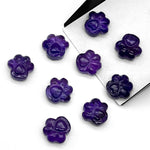 Load image into Gallery viewer, Natural Amethyst Hand Carved Dog Paw, AAA+ Quality Gemstone Paw Carving, 13 MM Paw Charm, Dog Cute Purple Paws for Jewelry, Craft Making