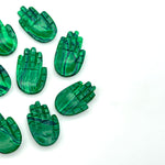 Load image into Gallery viewer, Natural Malachite Hamsa Shape Carving Gemstones, 25 MM Palm Shape Gemstone, Healing Power Of Hamsa, Hand Carved Jewelry Making Charms
