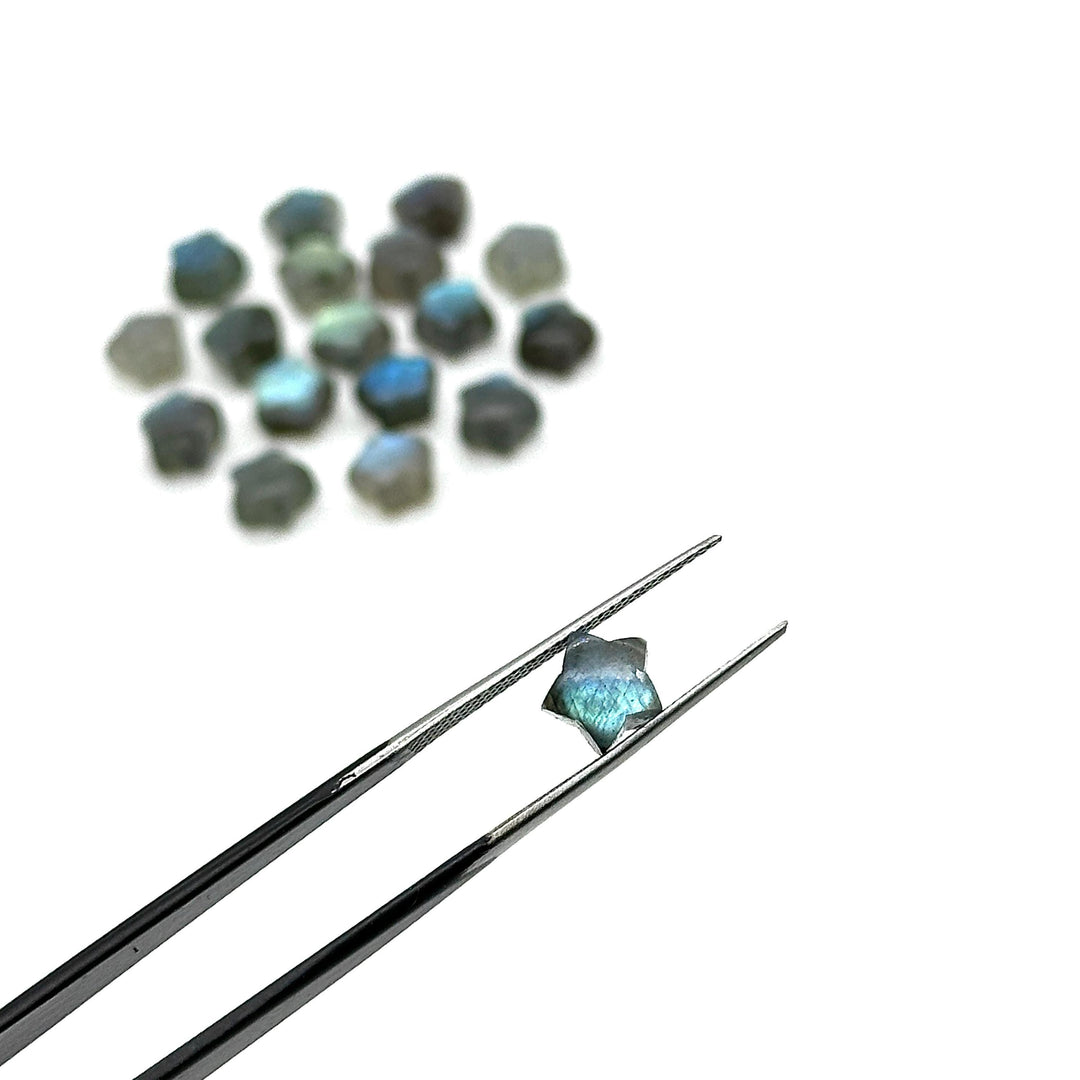 Flashy Labradorite Star Shape Briolette's, Natural Labradorite Star Gemstone Beads, Smooth Labradorite Star Beads, Mini Charms 8 MM