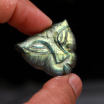 Load image into Gallery viewer, Flashy Labradorite Lion Face Carved Gemstone, Labradorite Crystal for Gifts, Reiki Healing