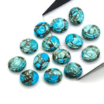 Load image into Gallery viewer, Copper Turquoise Evil Eye Shape Briolettes, AAA Turquoise Eye Shape Carved Beads, Evil Eye Protection Gemstone Beads, 12 MM, Eye Charms