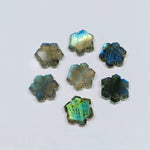 Load image into Gallery viewer, 2,3,4,5,6 pcs 100% Natural Labradorite Fancy Shape Carved Gemstone, Loose Gemstone, Fancy Shape Gemstone For Jewlery, Carved Gemstone 15 mm