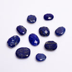 Load image into Gallery viewer, 2 pcs A-one Quality Lapis Lazuli freeform Rosecut, faceted rosecut, gemstone for jewelry, jewelry making rosecut 8X10 14X17  mm