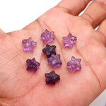 Load image into Gallery viewer, Raw Form Natural Amethyst Star Shape Beads, Amethyst Star Shape Gemstone For Jewlery, Loose Star Jewelry Beads 10 MM, Raw Stars Charm Beads