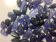 20 pcs AAA Quality 100% Natural Iolite Leaf Shape Carved Loose Gemstone For Jewellery, Iolite Leaf Shape Carving 11X14 mm 15X11 mm