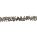Load image into Gallery viewer, Natural Gray Moonstone Pear Shape Beads, Moonstone Smooth Pear Shape Briolette's for Jewelry Making, 7 Inch Strand, 7 MM approx