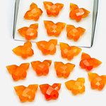 Load image into Gallery viewer, Natural Carnelian Butterfly Shape Carving Beads, Faceted Butterfly Gemstone, Carnelian Animal Carving Beads For Jewelry, Charm Beads 14MM