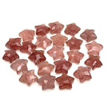 Load image into Gallery viewer, Pink Strawberry Quartz Star Shape Briolettes, AAA Strawberry Faceted Star Charms, Wholesale Loose Beads for Jewelry, 12 MM, Hand Carved