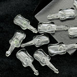 Load image into Gallery viewer, Natural Crystal Guitar Shape Carving Beads, Crystal Quartz Guitar Shape Hand Carved Gemstone, 26 MM, Miniature Guitar Gemstone, Tiny Charms