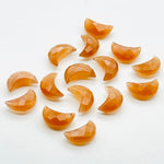 Load image into Gallery viewer, 2,3,4,5Pcs Natural peach moonstone Hand Carved Moon Shape Briolette, Carved Moon Shape Gemstone Jewelry, Faceted Moon Shape Briolette 12x7mm