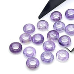 Load image into Gallery viewer, Dazzling Pink Amethyst Donut Shape Gemstones, Natural Pink Amethyst Donut Carving, Healing Gemstone Beads, 12 mm Purple Donut Smooth Beads