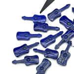 Load image into Gallery viewer, Little Lapis Lazuli Guitar Shape Beads, Natural Lapis Guitar Shape Hand Carved Gemstone, 26 MM, Miniature Guitar Gemstone, Tiny Charms