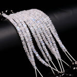 Load image into Gallery viewer, Natural Rainbow Moonstone Rondelle Beads, Faceted Flashy Moonstone 3.5 - 5 mm, 4 Inch Strand for Jewelry Making