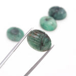 Load image into Gallery viewer, Natural Emerald Scarab Carved Gemstone, Green Emerald Scarab Carving Beads, Insect Beads, 16X12 MM, Home Decor Crystals, Reiki Healing