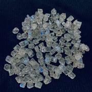 20,50,100,200 Pcs AAA Quality 100% Natural Blue Flashy Rainbow Moonstone Fancy Shape Rough Loose Gemstone, Raw Gemsone For Jewellery, 3-4 mm