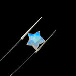 Load image into Gallery viewer, Natural Rainbow Moonstone Star Beads, Blue Flashy Carved Star Shape Briolette's, 10 MM Faceted Star Shape Charms, Loose Star Beads Crystal
