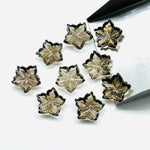 Load image into Gallery viewer, 2,3,4,5pcs 100% Natural smokey quartz Flower Shape Carved Gemstone, Flower Shape Carving, Carved Gemstone For Jewelry 14mm