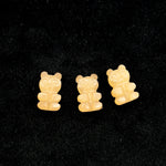 Load image into Gallery viewer, Beautiful Peach Moonstone Teddy Bear Gemstone, 10X15 MM Minimalist Carving Gummy Bear Beads For Jewelry, Loose Teddy Charm Beads For Jewelry