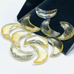 Load image into Gallery viewer, Natural Citrine Hand Carved Moon Shape Beads, AAA Citrine Faceted Crescent Moon Briolette's for Jewelry Making, 17 MM