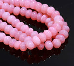 Load image into Gallery viewer, Pink Opal Smooth Rondelle Beads, Plain Opal Beads for Jewelry Making, Wholesale Loose Opal Beads, 8 MM Pastel Dyed Opal for Craft Making