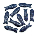 Load image into Gallery viewer, AAA Black Sunstone Handmade Fish Carving, Sunstone Fish Shape Carved Gemstone Briolette's, Jewelry Making Beads, 25 MM Loose Gemstone Fishes