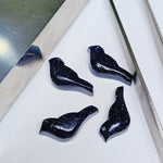Load image into Gallery viewer, 2,3,4,5 Pcs Black Sunstone Hand Carved Bird Shape, Carved Bird Shape Gemstone For Jewellery, Bird Shape Gemstone, 20X8 mm