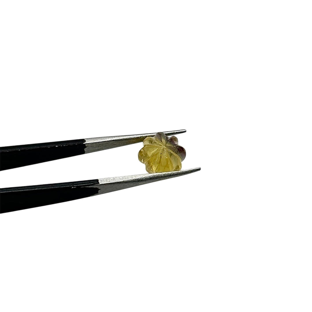 Carved Multi Fluorite Beads: Rainbow Pumpkin Gemstone, 6x8 mm