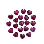 Load image into Gallery viewer, Red Ruby Corundum Heart Shape Briolettes, AAA Red Ruby Hand Carved Faceted Heart Shape Beads, Loose Gemstone Bads, 8 MM, Red Dyed Beads