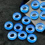 Load image into Gallery viewer, Blue Chalcedony Donut Shape Gemstones, Blue Chalcedony Donut Carving, Healing Gemstone Beads, 12 mm Smooth Donut Beads, Gemstone Rings