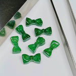 Load image into Gallery viewer, 2,3,4,5 Pcs Natural Green Strawberry Hand Carved Bow Shape, Bow Shape Gemstone For Jewellery, Bow Shape Gemstone, 12X6 mm