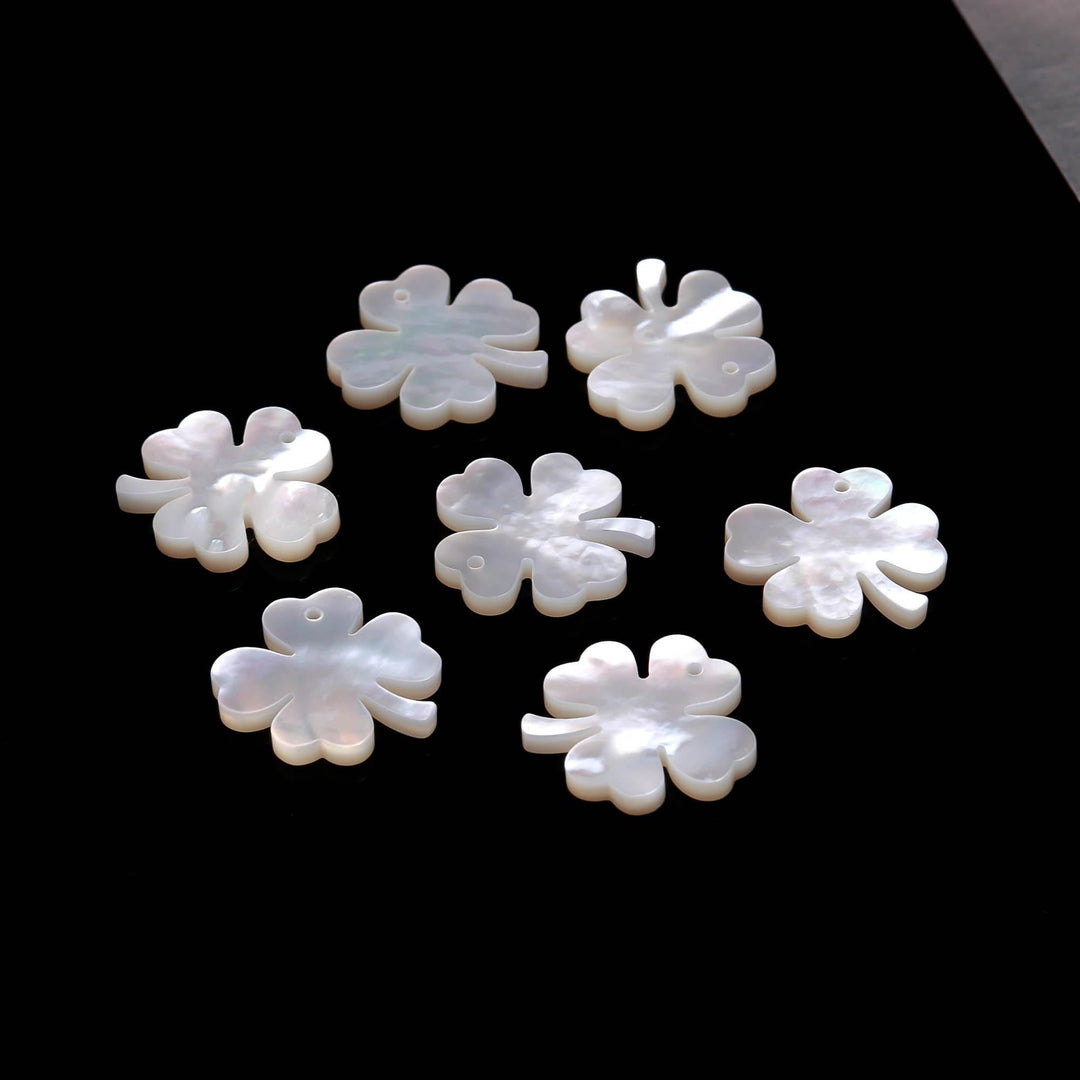 1 Pc Pearl Flower Shape Beads, Mother of Pearl Hand Carved Flower Gemstone for Jewelry, Hand Carved Floral Beads, 15 MM, Top Drill Beads