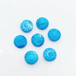 Load image into Gallery viewer, 2,3,4,5pcs turquoise Fancy Shape Carved Gemstone, Loose Gemstone, coin Shape Gemstone for Jewlery, Carved Gemstone 11 mm