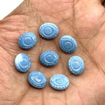 Load image into Gallery viewer, Blue Opal Evil Eye Gemstone Beads, Hand Carved Briolettes (12mm)