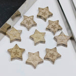 Load image into Gallery viewer, Intaglio Carved Smokey Quartz Star Shape Beads, Loose Hand Carved Star Shape Gemstone, Incarving Smokey Stars, Unique Star Carving, 13 MM