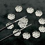 Load image into Gallery viewer, Natural Crystal Quartz Flower Shape Carved Gemstone, Flower Shape Carving, Carved Gemstone For Jewlery 12 mm, Craft Making Flower Charm