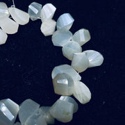 AAA Quality 100% Natural Moonstone Twisted Shape Faceted Beads Strand, 8 inch Strand, Gemstone For Jewellery, 9- 12 mm