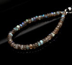 Load image into Gallery viewer, Faceted Labradorite Rondelle Beads: Natural Blue Fire, 6-7mm, 8 Inch Strand