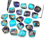 Load image into Gallery viewer, Blue Copper Turquoise Leaf Shape Beads, Mohave Turquoise Faceted Leaf Briolette's, Jewelry Making Hand Carved Beads 10X12 mm, Loose Gemstone