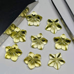 Load image into Gallery viewer, 1,2,3,4,5 pcs 100% Natural Lemon Quartz Flower Shape Carved Gemstone, Flower Shape Carving, Carved Gemstone For Jewellery 15-16 mm